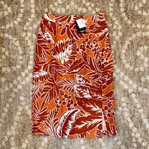 NWT Linen Coral Hawaiian Wrap Dress Skirt